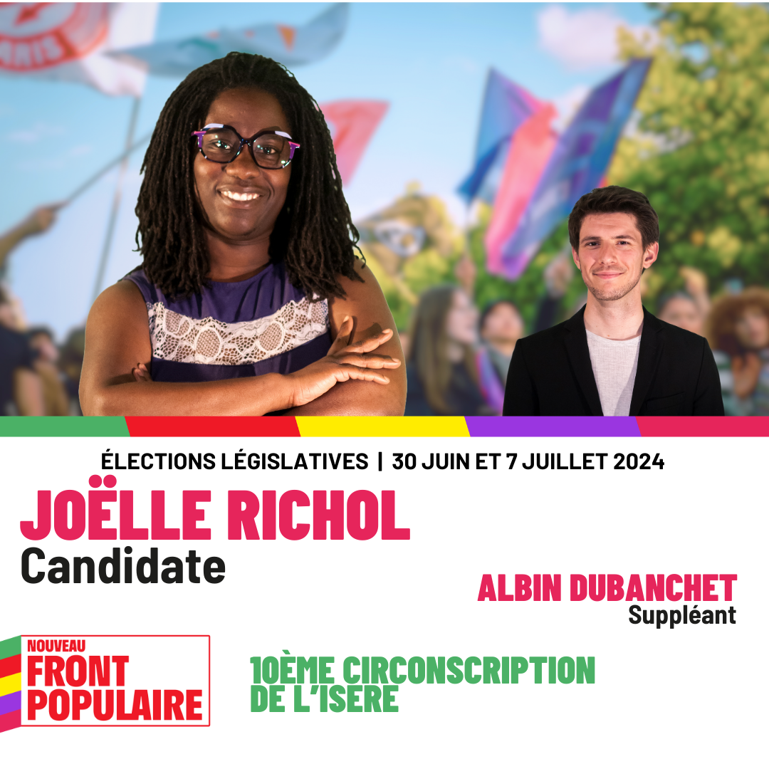Joëlle Richol candidate pour le Front Populaire le 30 juin